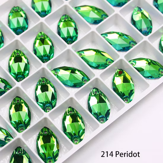 크리스탈 Rivoli 모양 포인트 백 멋진 돌 보석 만들기위한 유리 위성 라인 석